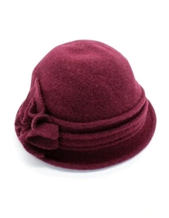 Jo Woollen Pull On in Burgundy