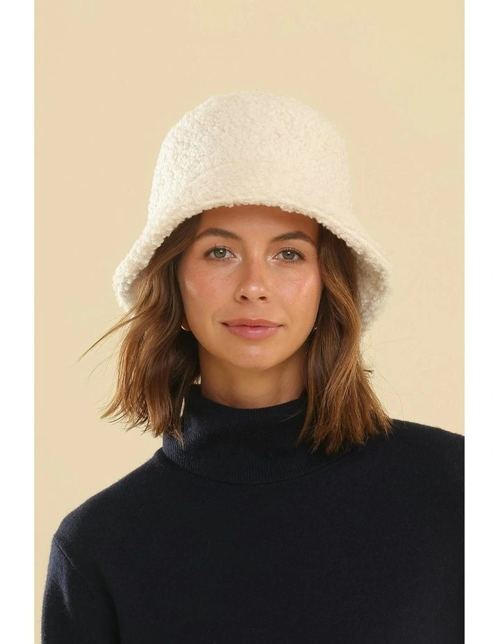Drew Bucket Hat in Cream image 2
