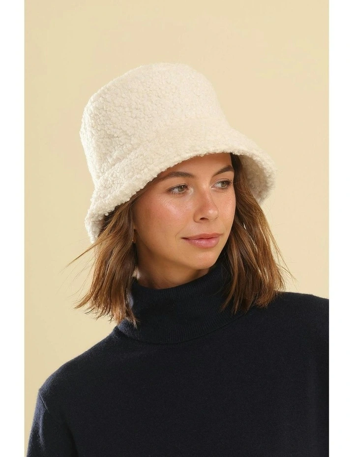 Drew Bucket Hat in Cream image 3