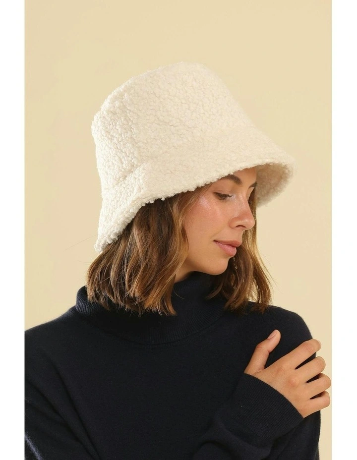 Drew Bucket Hat in Cream image 5