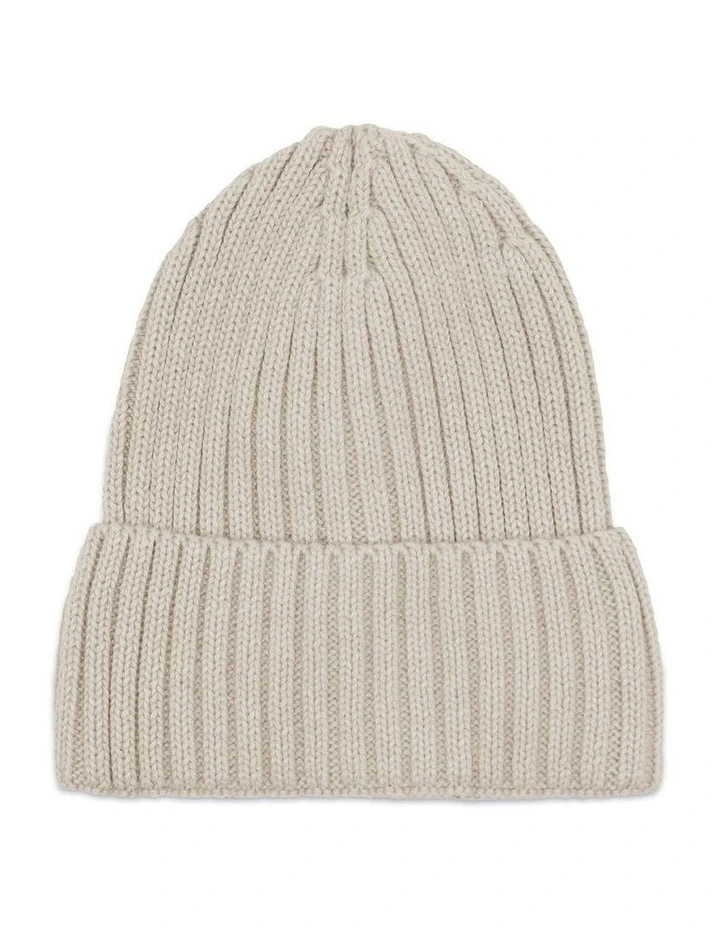 Mia Wool Blend Beanie in Bisque image 4