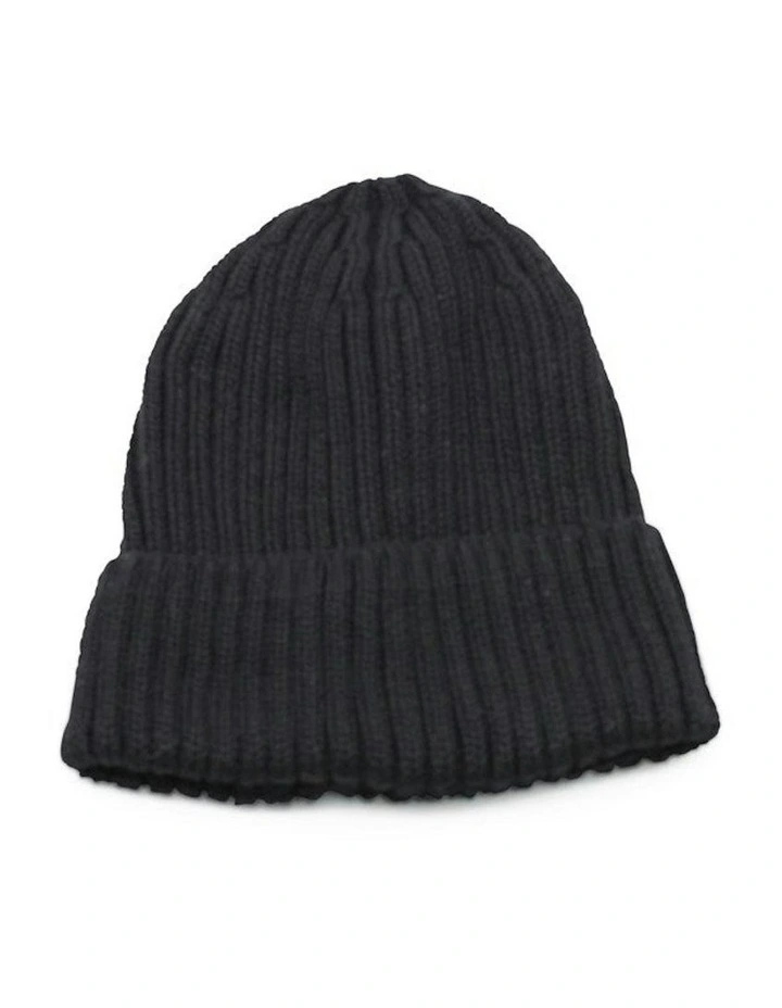 Mia Wool Blend Beanie in Black image 6