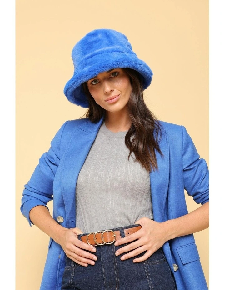 Carla Bucket Hat in Cobalt Blue image 2