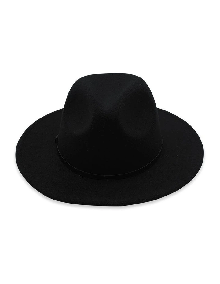 Hudson Polyester Felt Fedora in Black image 2