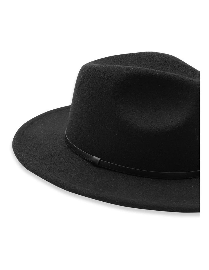 Hudson Polyester Felt Fedora in Black image 3