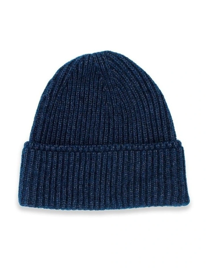 Levi Basic Beanie in Navy Blue image 2