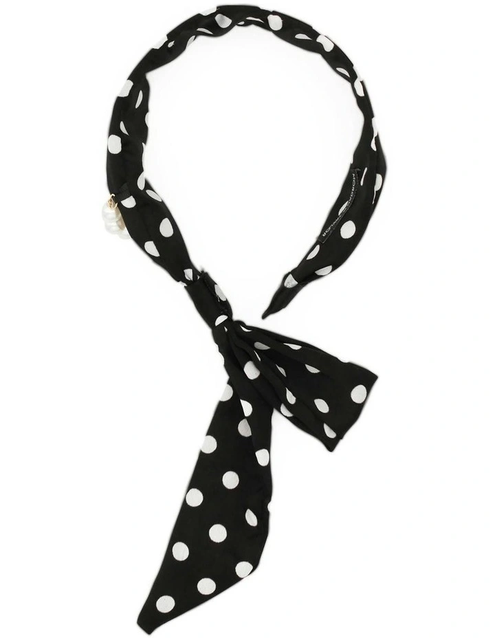 Fiorella Headband in Black/ White image 1