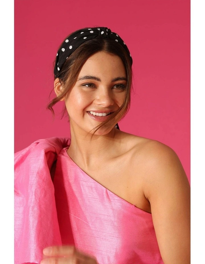 Fiorella Headband in Black/ White image 2