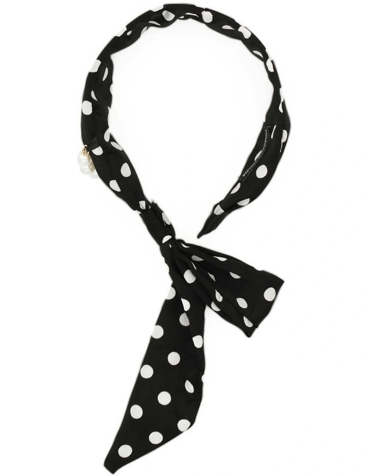 Fiorella Headband in Black/ White image 5