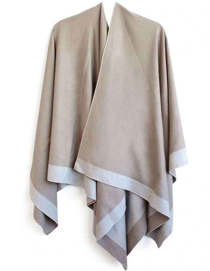 Leonora Poncho in Camel and Beige image 1