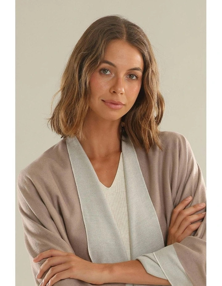 Leonora Poncho in Camel and Beige image 3