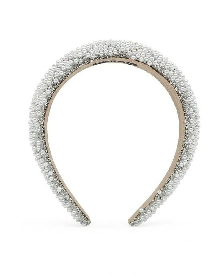 Cara Headband in Pearl image 2