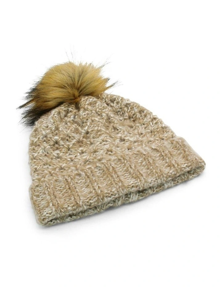 Olive Beanie in Natural image 1