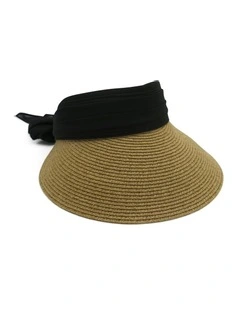 Bridie Visor in Tan & Black