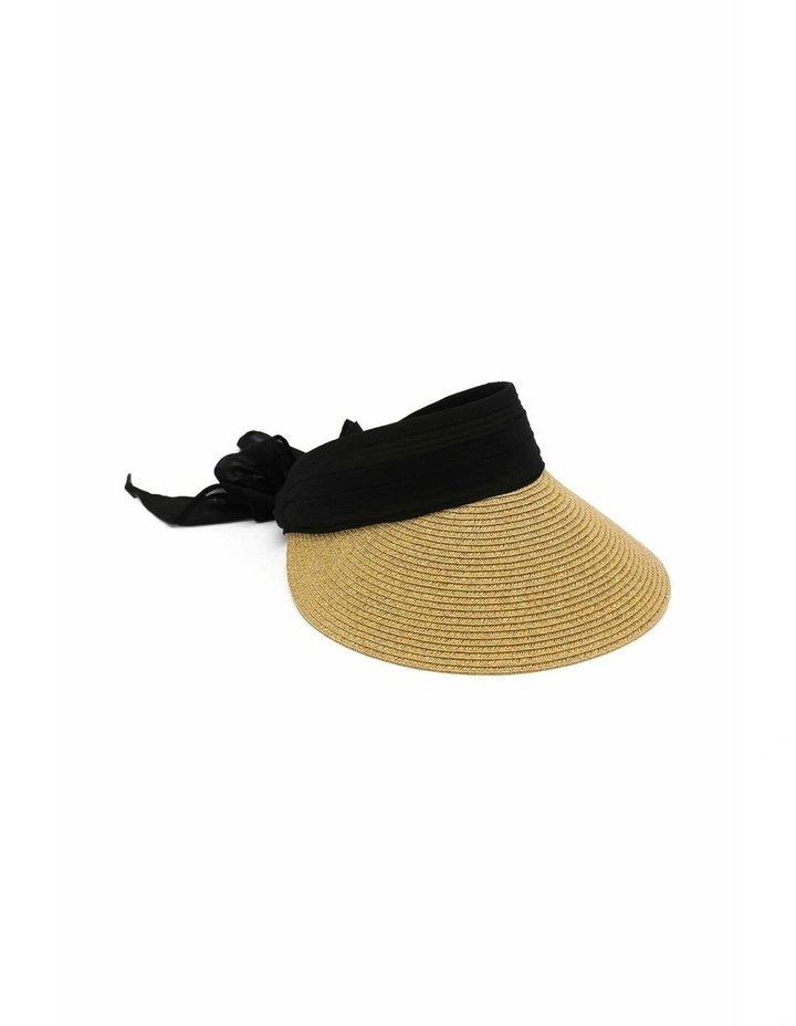 Bridie Visor in Tan & Black image 2