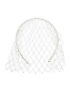 Lucia Veil Headpiece in White