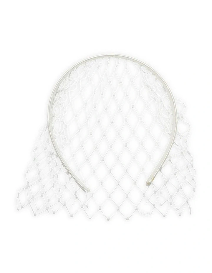 Lucia Veil Headpiece in White image 1