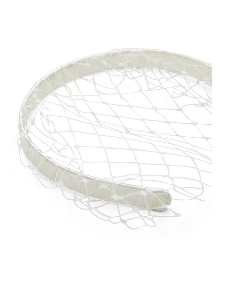 Lucia Veil Headpiece in White image 3