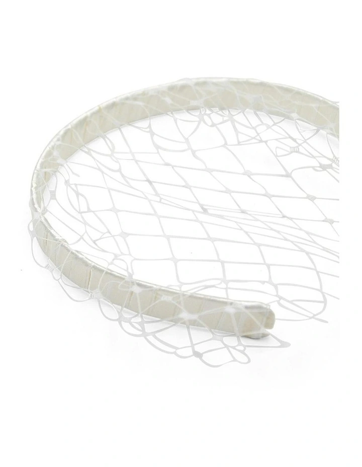 Lucia Veil Headpiece in White image 3