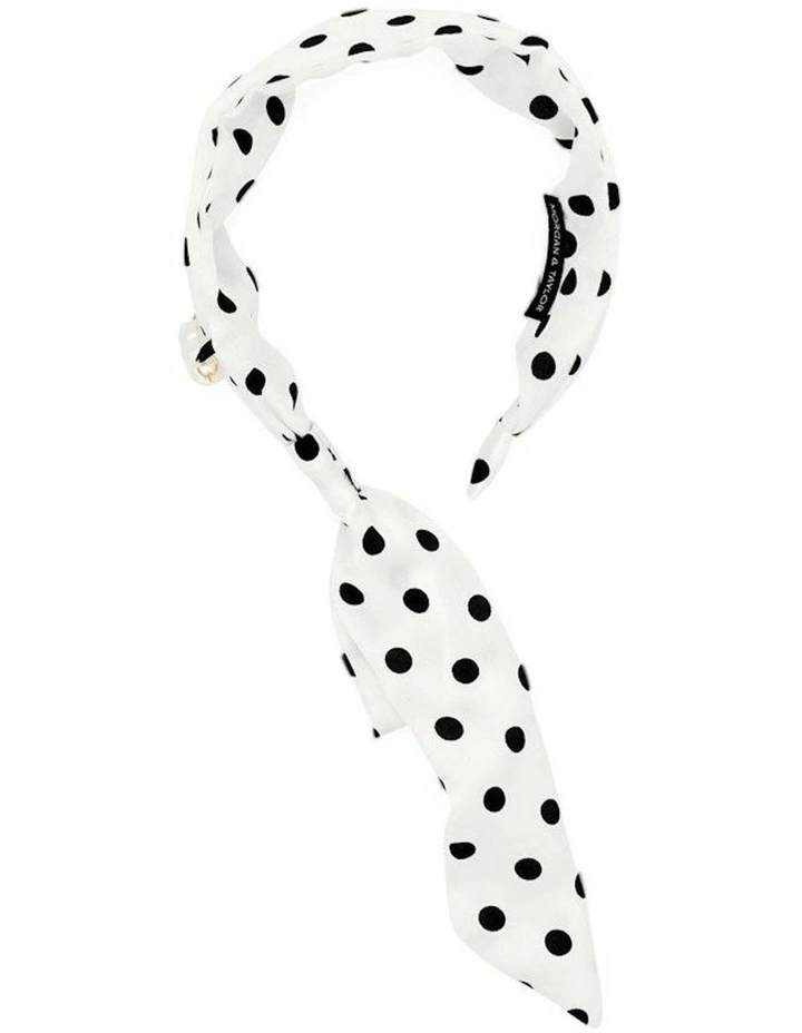 Fiorella Headband in White/Black image 1