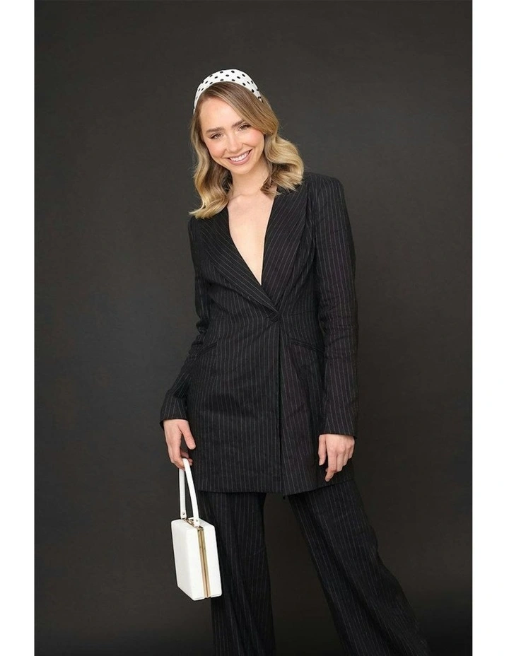 Fiorella Headband in White/Black image 2