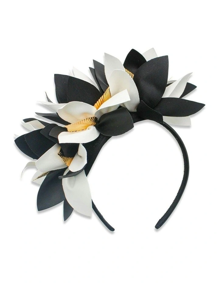Devon Headpiece in Black and White image 3