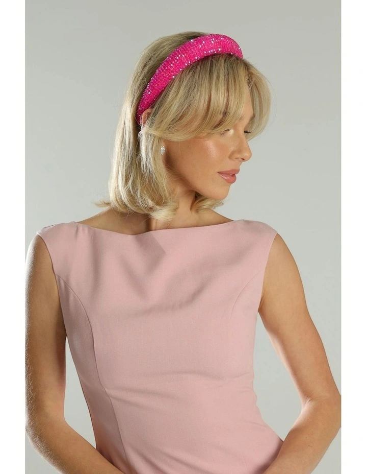 Harlow Headband in Hot Pink image 2