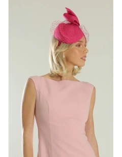 Alina Fascinator in Hot Pink