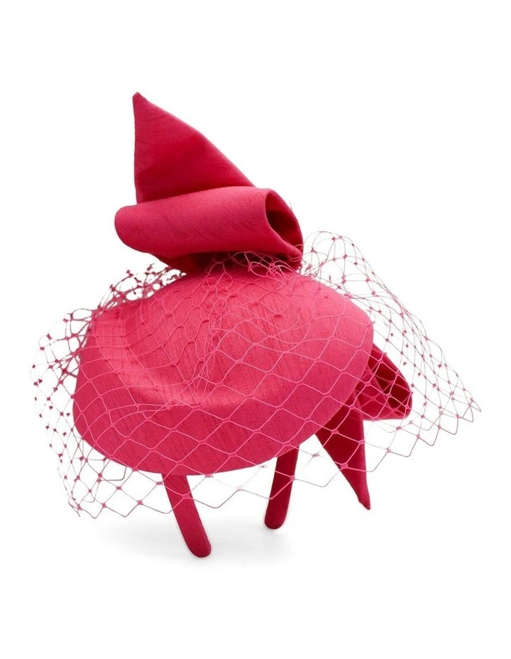 Alina Fascinator in Hot Pink image 2