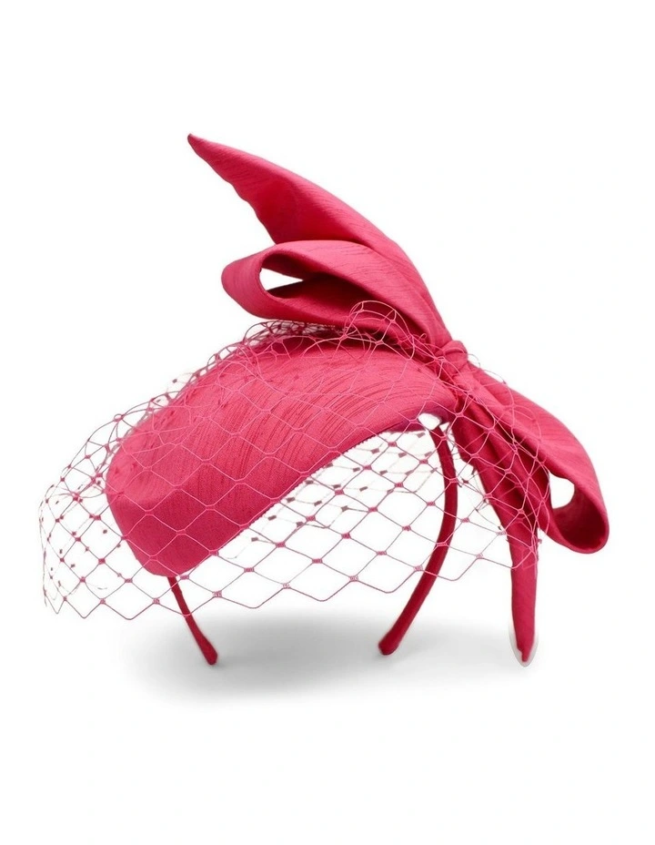 Alina Fascinator in Hot Pink image 4