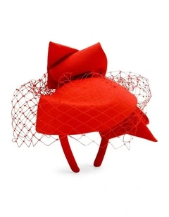 Alina Fascinator in Red
