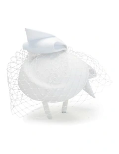 Alina Fascinator in White