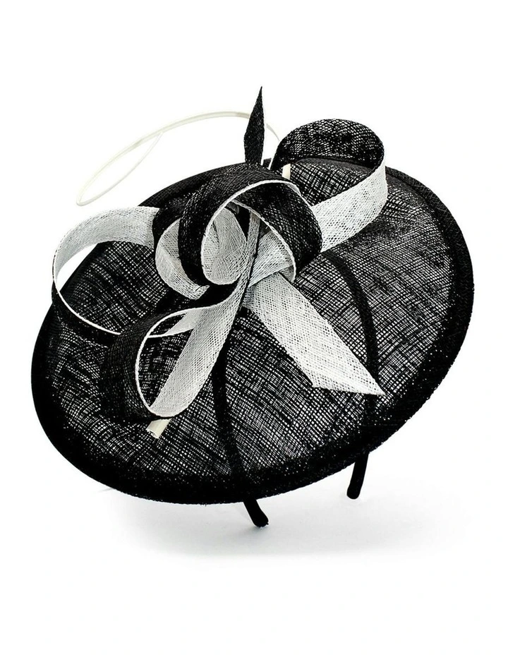 Ashlyn Fascinator in Black and White image 1