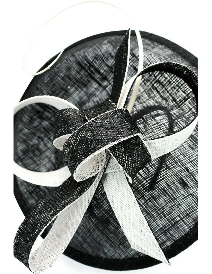 Ashlyn Fascinator in Black and White image 3