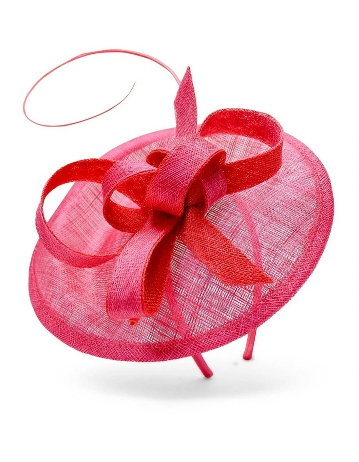 Ashlyn Fascinator in Pink and Red image 1