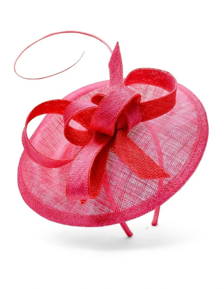 Ashlyn Fascinator in Pink and Red image 2