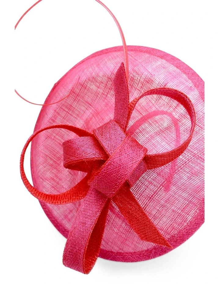 Ashlyn Fascinator in Pink and Red image 5
