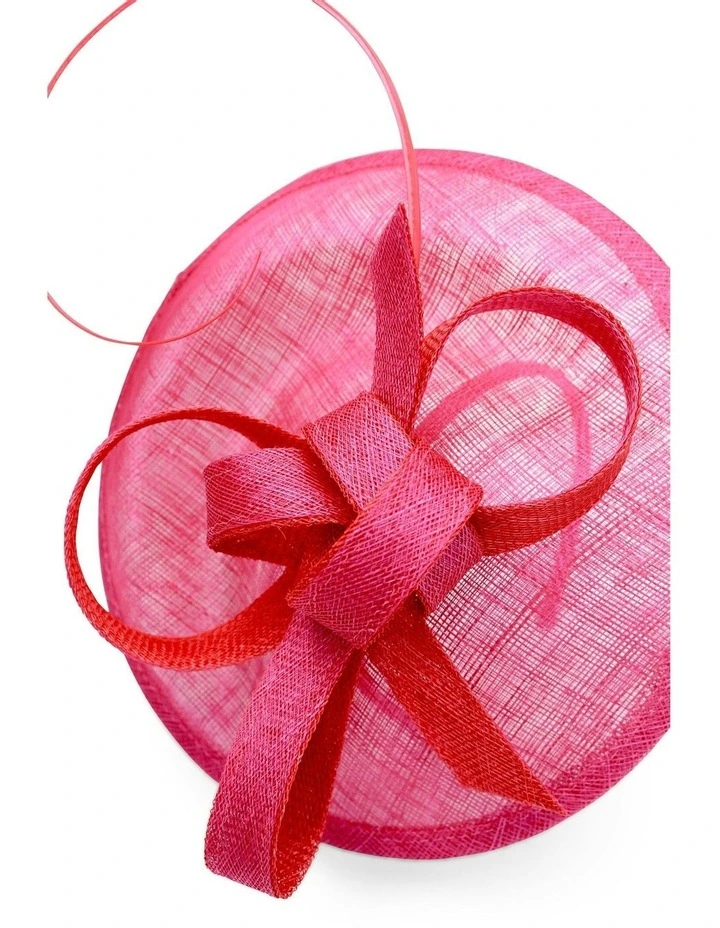 Ashlyn Fascinator in Pink and Red image 6