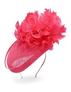 Elisabeth Fascinator in Hot Pink