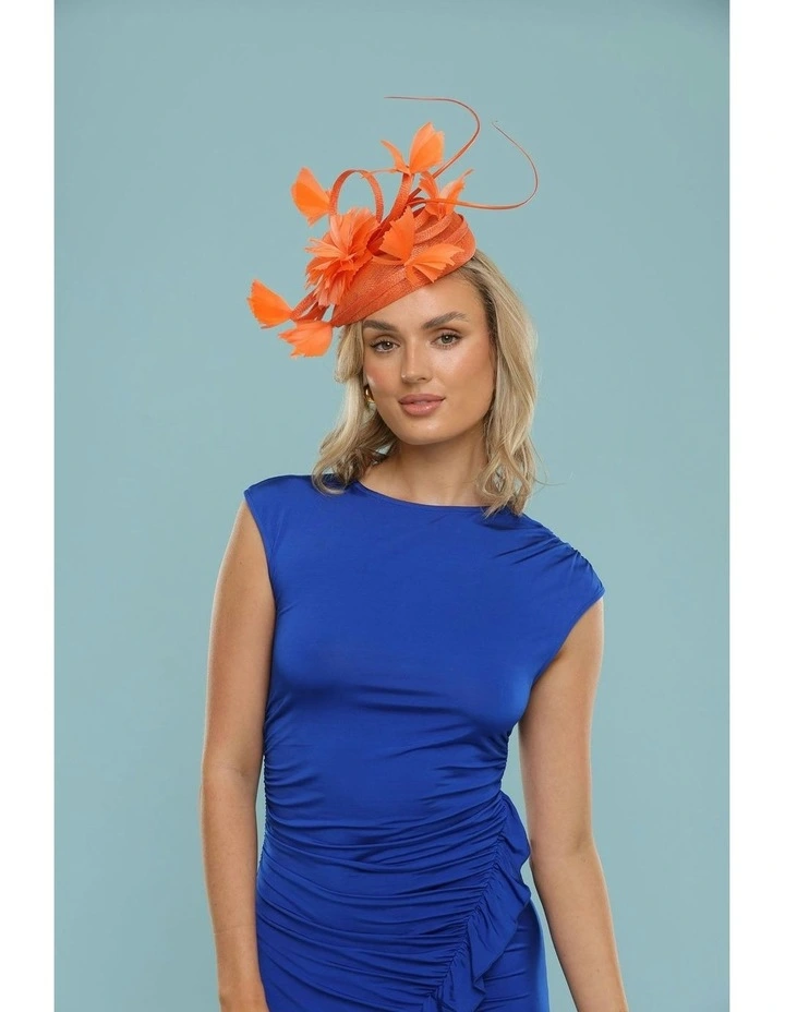 Mariposa Fascinator in Orange image 2