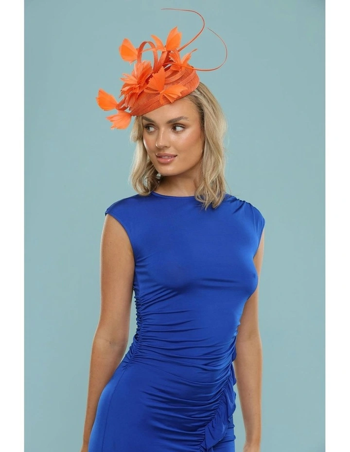 Mariposa Fascinator in Orange image 4