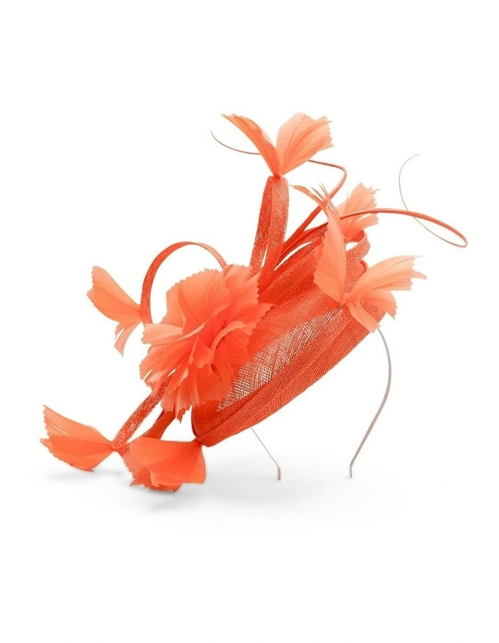 Mariposa Fascinator in Orange image 6