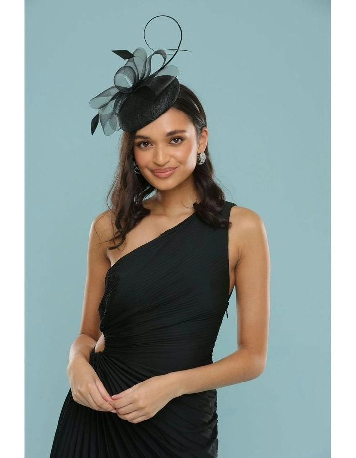 Gabriela Fascinator in Black image 4
