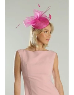 Gabriela Fascinator in Hot Pink