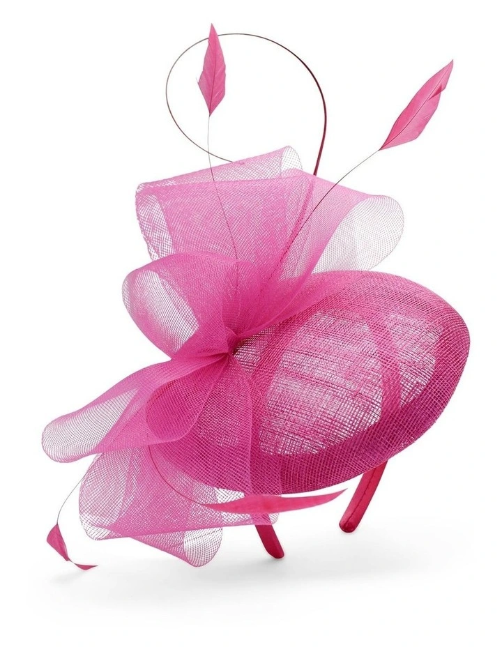 Gabriela Fascinator in Hot Pink image 2