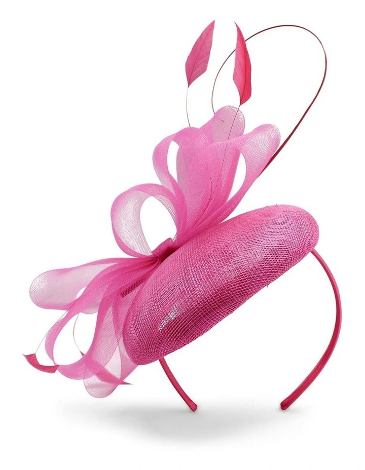 Gabriela Fascinator in Hot Pink image 3