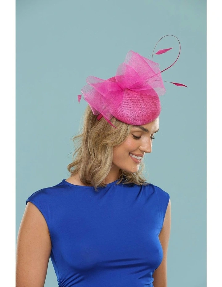 Gabriela Fascinator in Hot Pink image 6