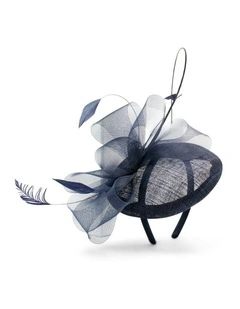 Gabriela Fascinator in Navy Blue