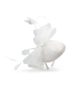 Gabriela Fascinator in White