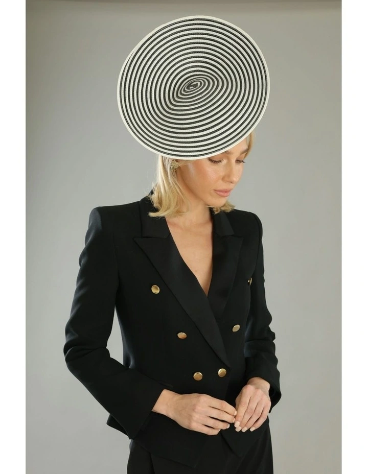 Erika Fascinator in Black/White image 1
